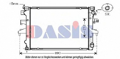 AKS DASIS 240000n -  Радиатор, охлаждение двигателя